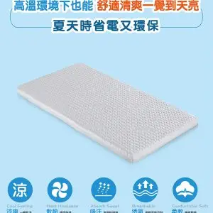 夏日涼感冰晶紗記憶薄墊/雙面用