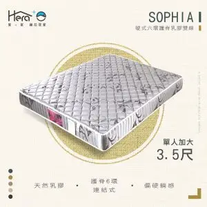 Sophia蘇菲亞 硬式護脊乳膠雙線